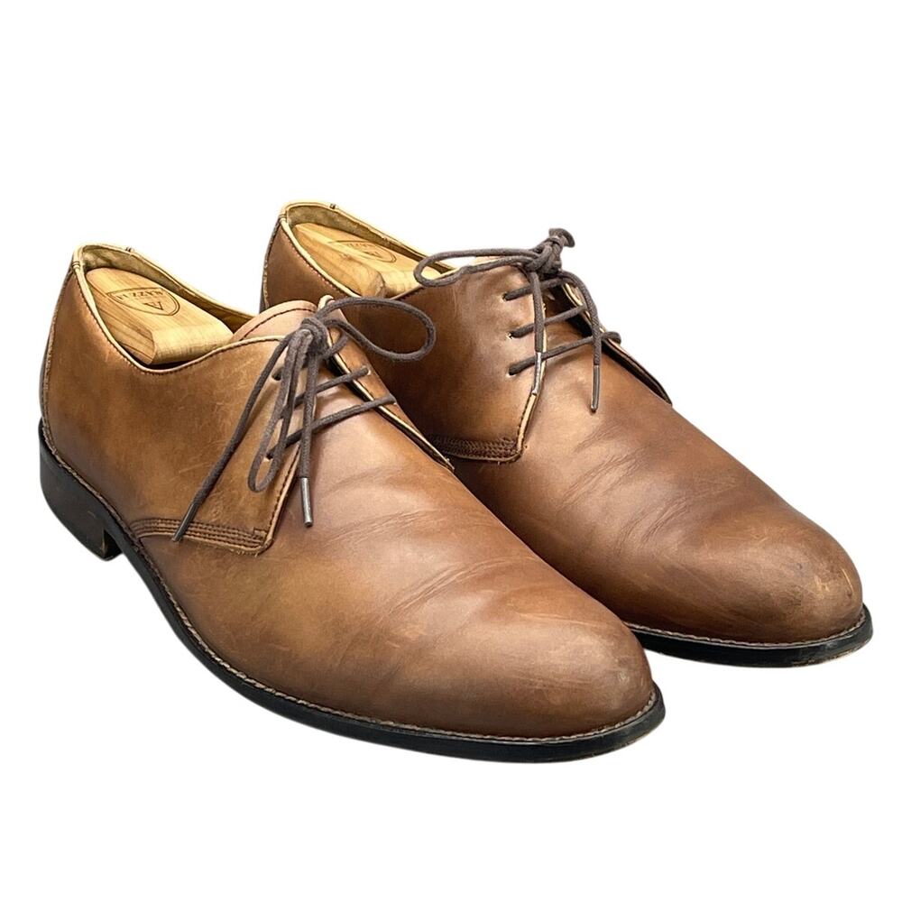 Johnston & Murphy Hartley Brown Lace Up Dressy Oxford Shoe Men 10.5M